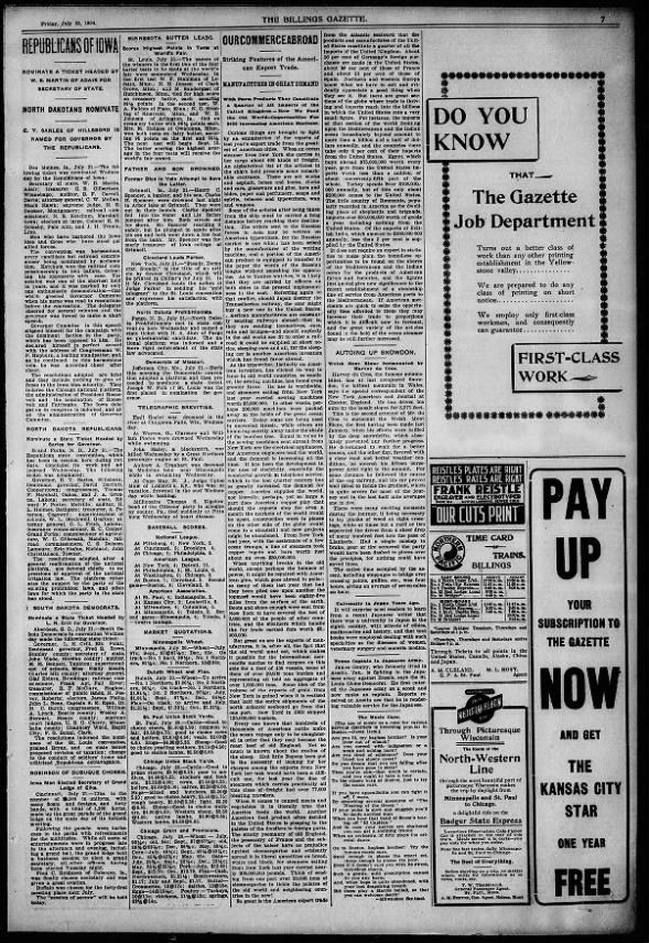 22July1904_General news baseball_Semiweekly Billings Gazette MT
